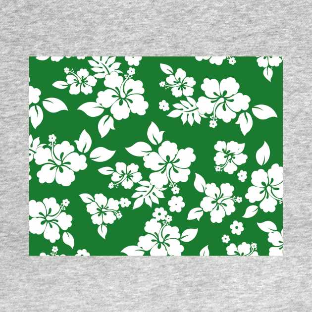 Green Hibiscus Pattern by FloralPatterns